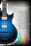Guitar and Equalizer Background with Sample Text